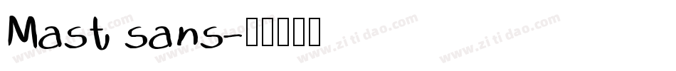 Mast sans字体转换